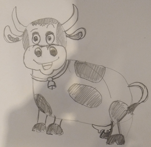 Эскиз корова
