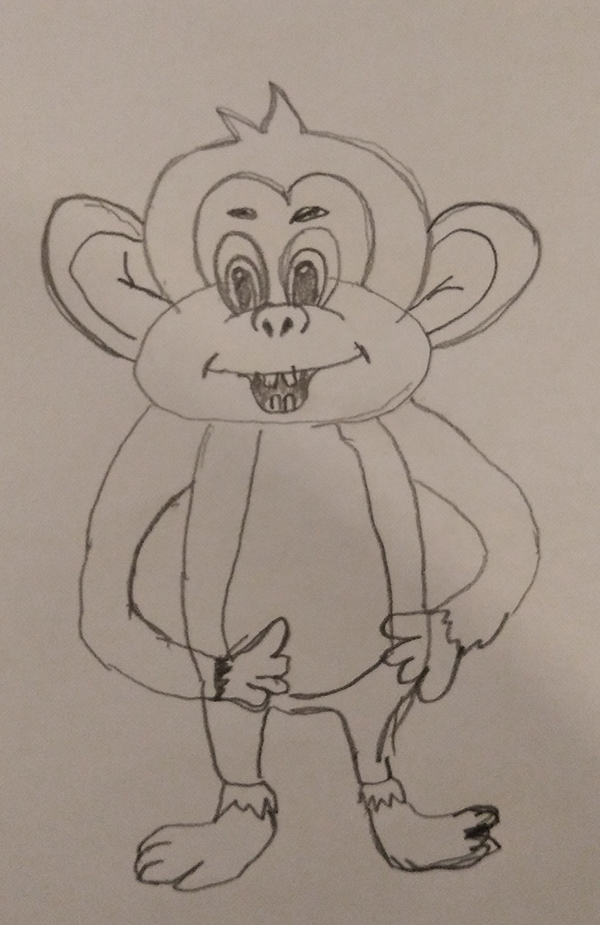 Эскиз обезьяна